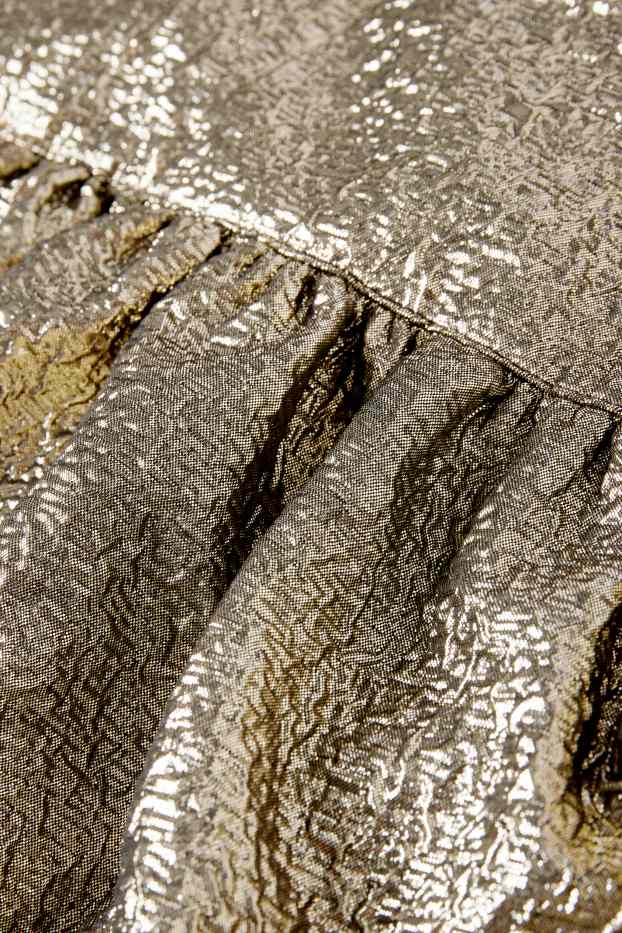 Damen - Minirock - glänzend - messing