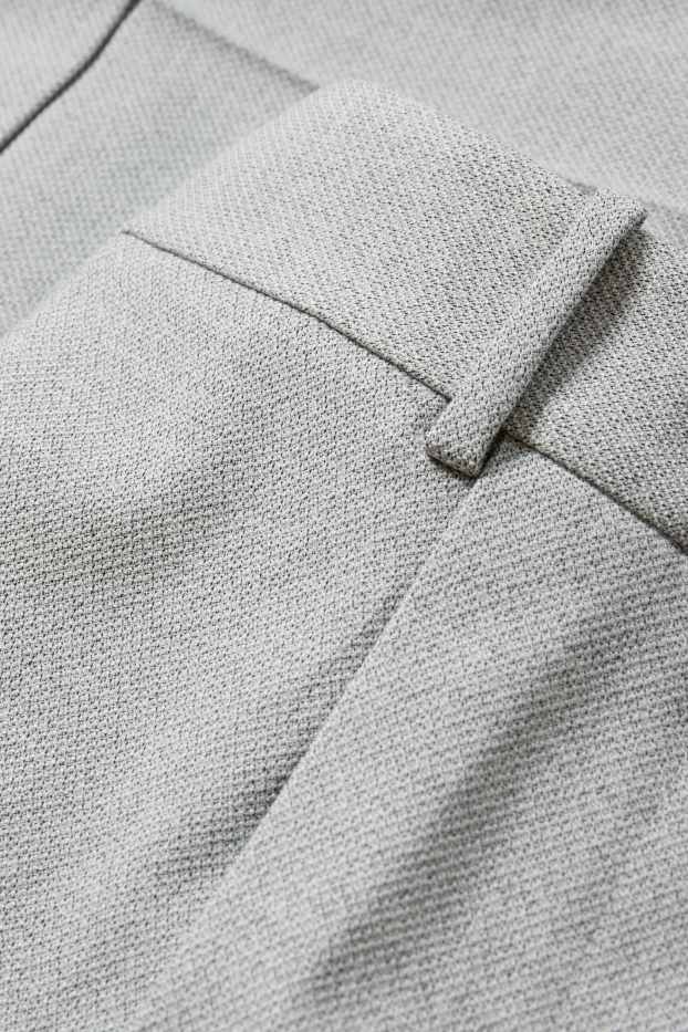 Femmes - Pantalon de bureau - high waist - regular fit - gris clair chiné