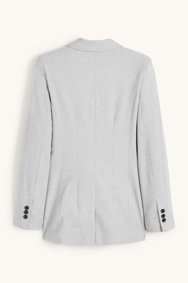 Women - Business blazer - regular fit - light gray-melange