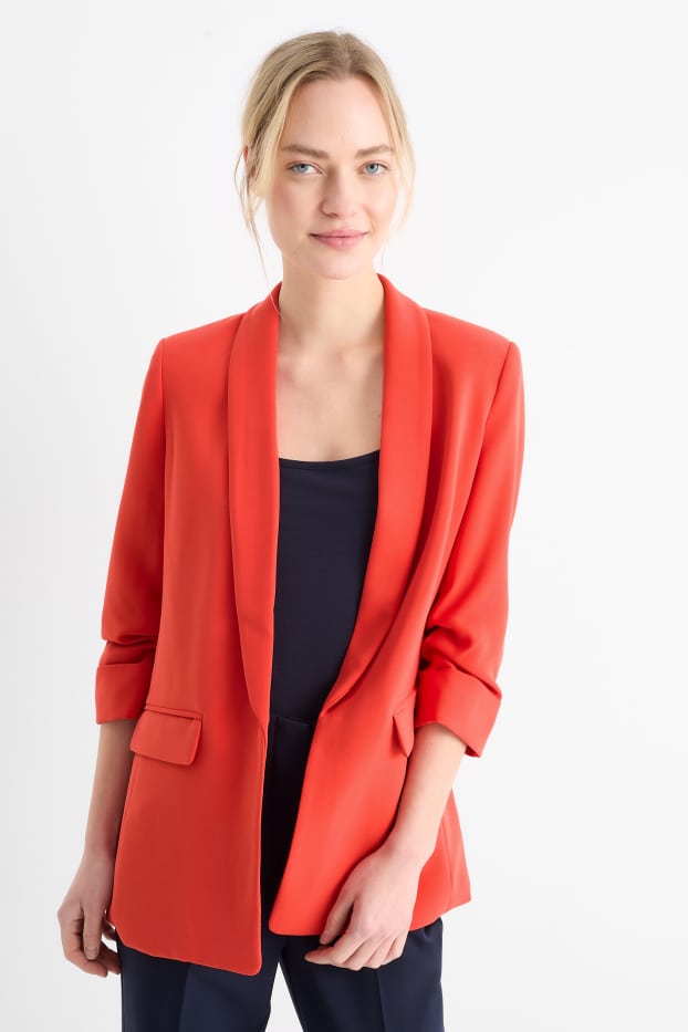 Damen - Business-Blazer - Relaxed Fit - dunkelorange