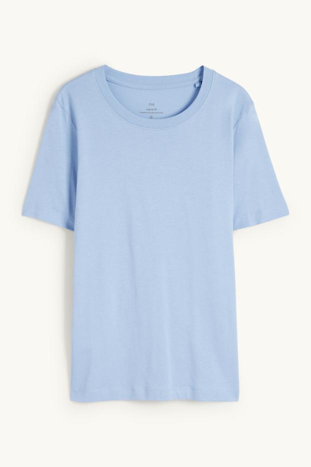 Damen - T-Shirt - Regular Fit - hellblau