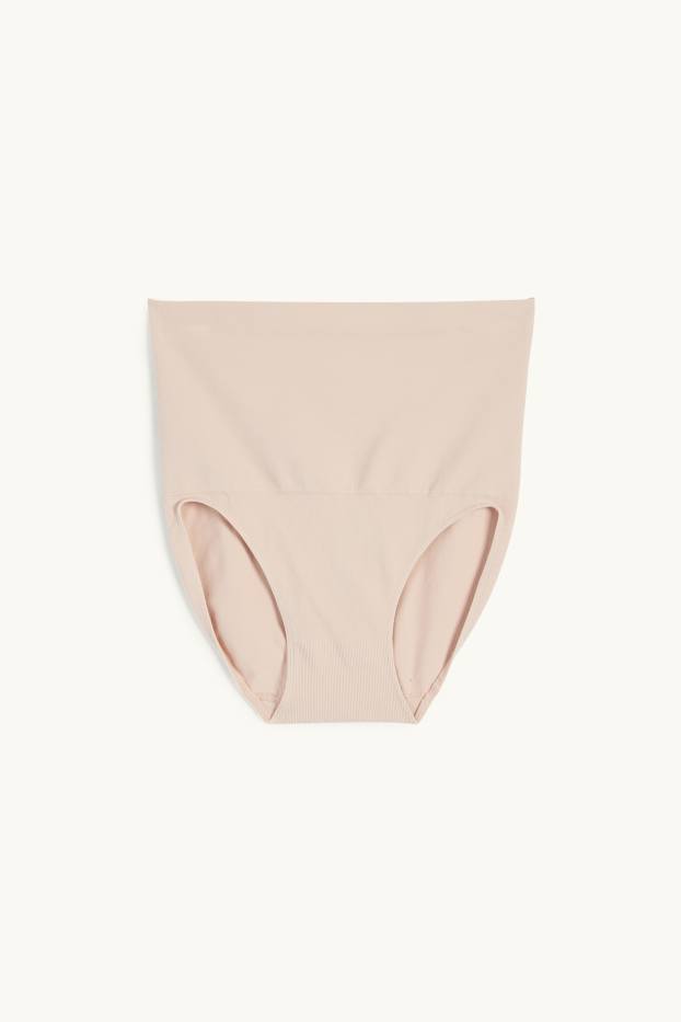 Femmes - Culotte gainante - sans coutures - beige clair