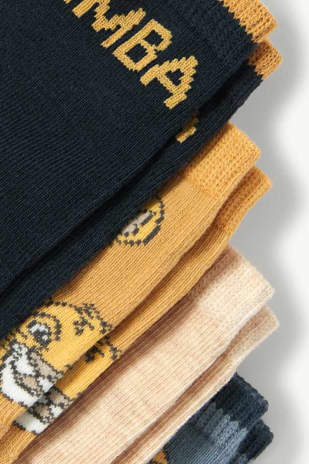 Baby Boys - Multipack of 4 - The Lion King - socks with motif - yellow