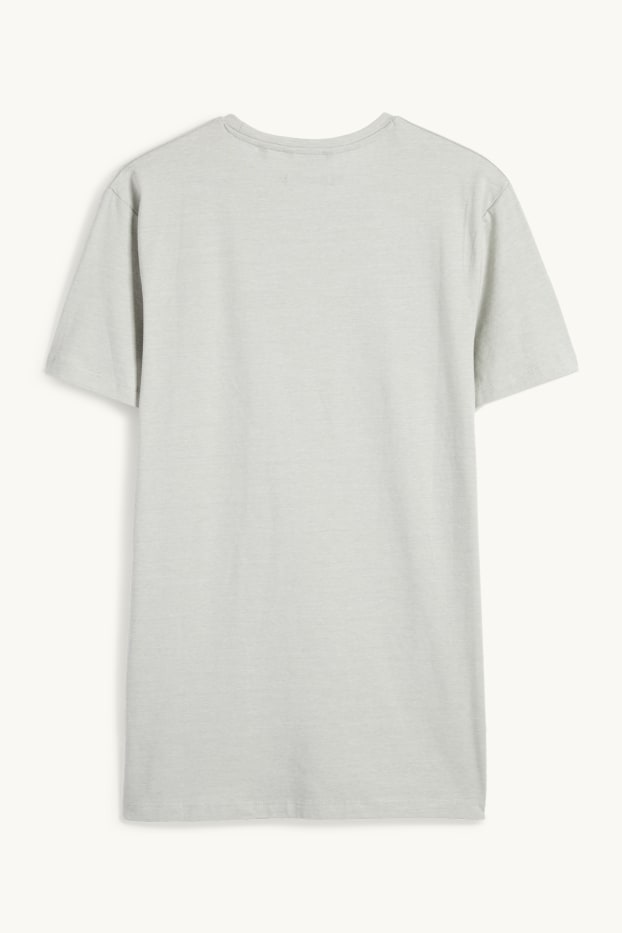 Heren - T-shirt - slim fit - Flex - lichtgrijs