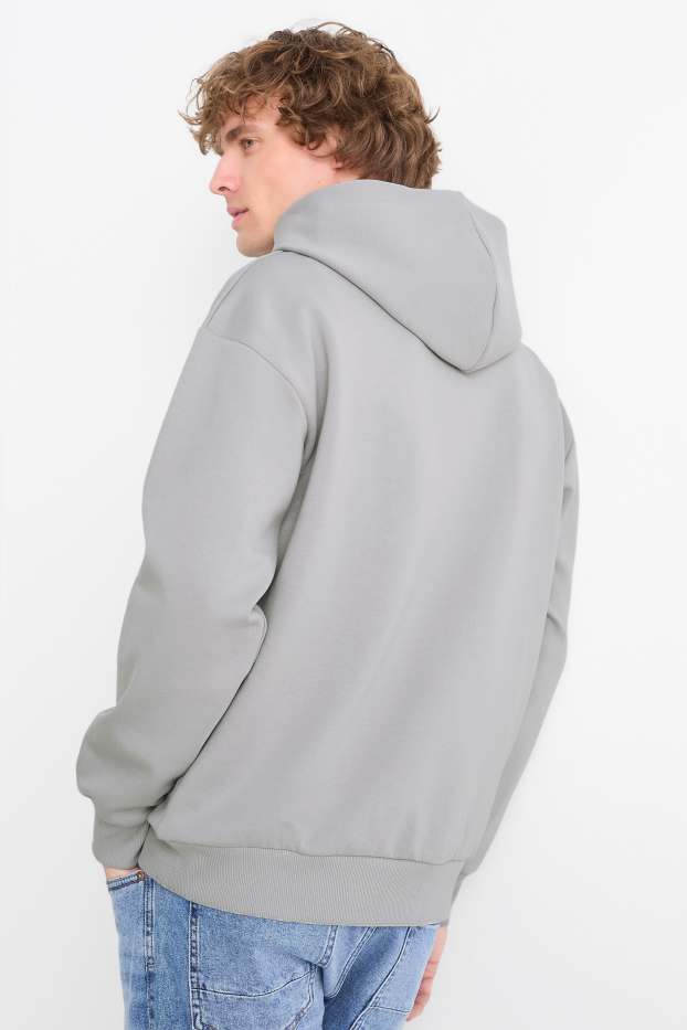 Hommes - Sweat à capuche - gris