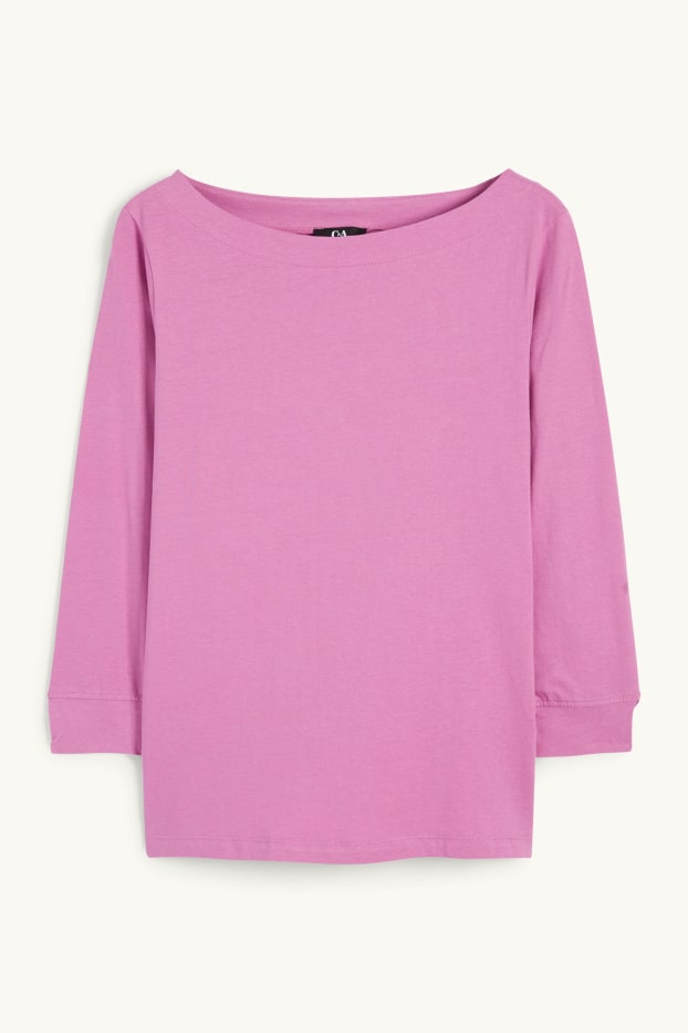 Donna - Maglia a maniche lunghe basic - rosa