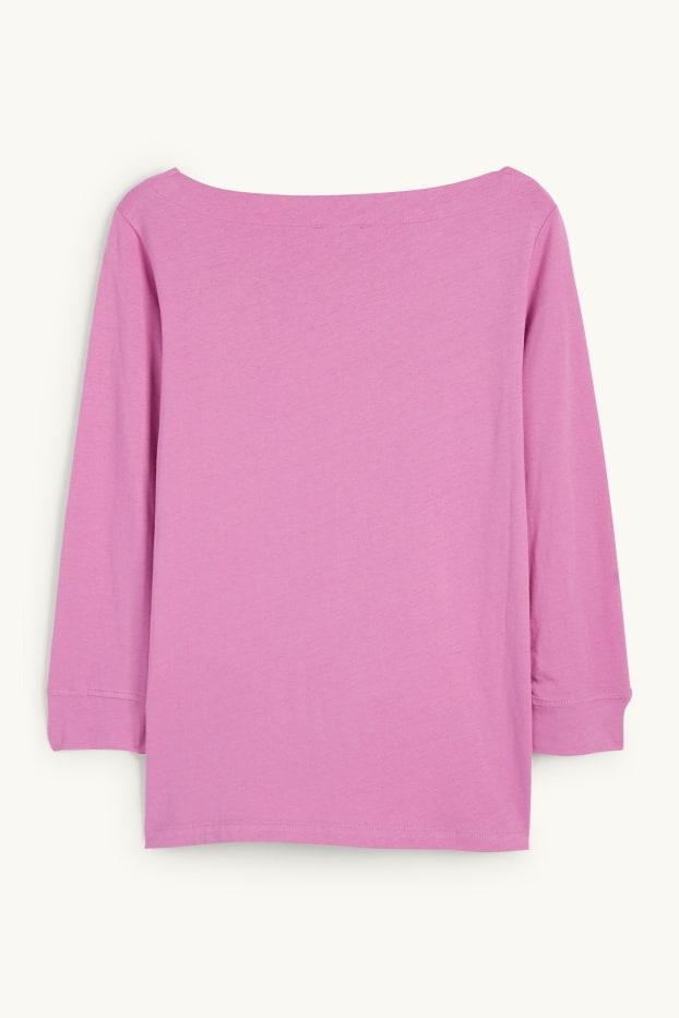 Donna - Maglia a maniche lunghe basic - rosa