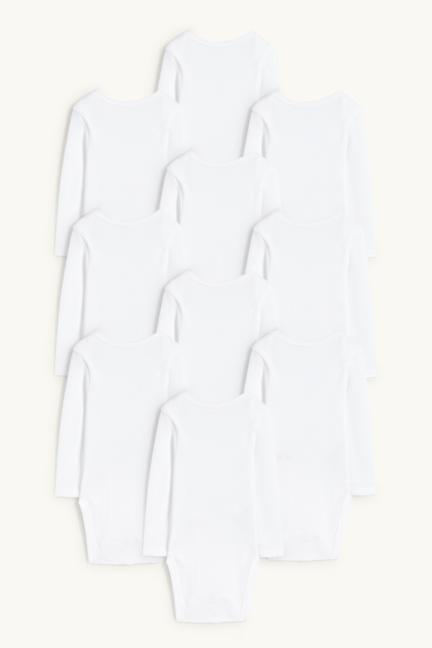 Unisex - Paquet de 10 - bodi per a nadó - blanc trencat