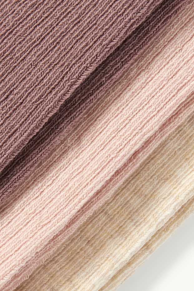 Baby Girls - Multipack of 3 - baby tights - ribbed - beige