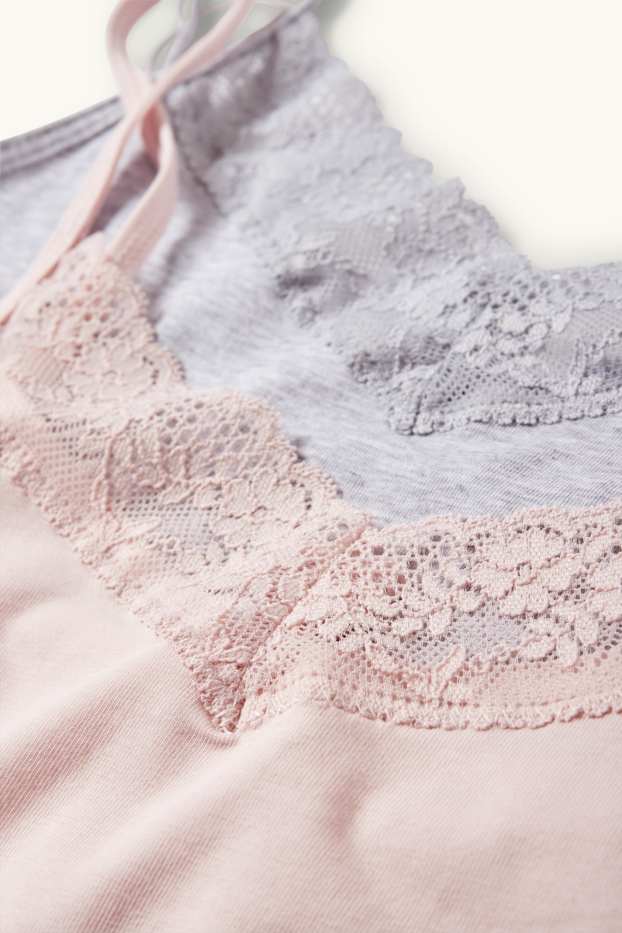Femmes - Lot de 2 - caracos - rose