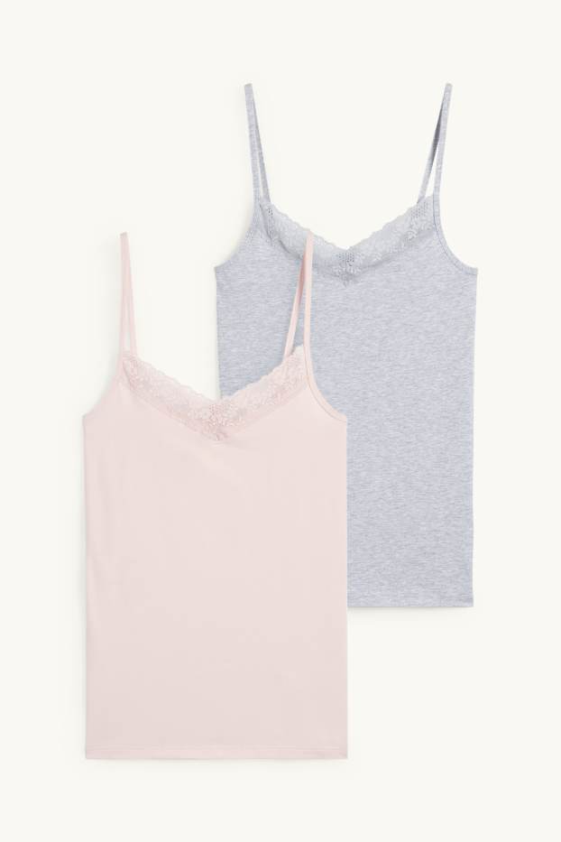 Femmes - Lot de 2 - caracos - rose