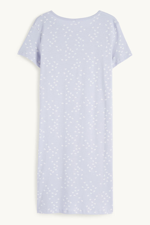 Donna - Camicia da notte - fantasia - viola chiaro