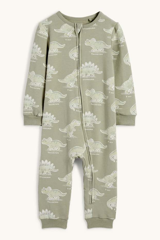 Bebés niñas - Dinosaurios - pijama para bebé - caqui