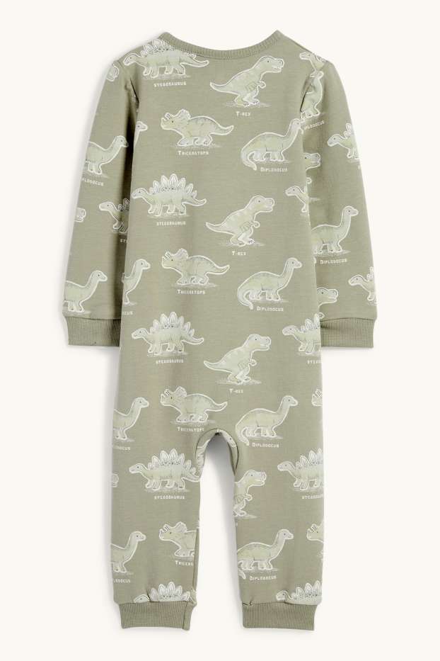 Bebés niñas - Dinosaurios - pijama para bebé - caqui