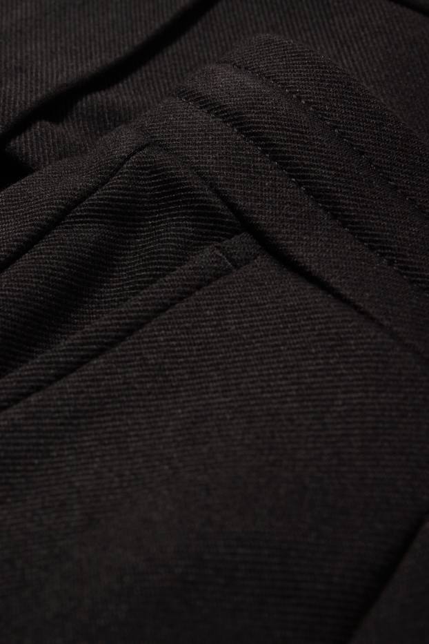 Donna - Pantaloni di jersey - vita media - tapered fit - nero