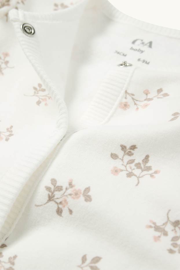 Bebés niñas - Florecitas - pijama para bebé - blanco