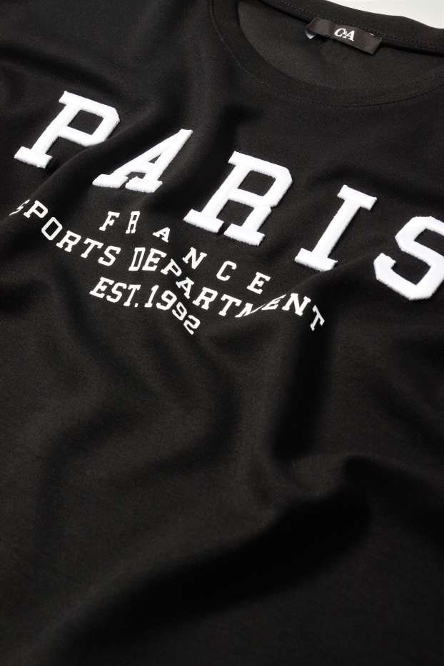 Femei - Bluză de molton - negru