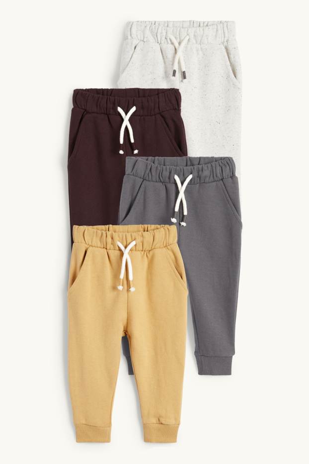 Bébés garçons - Lot de 4 - pantalon de jogging bébé - gris foncé