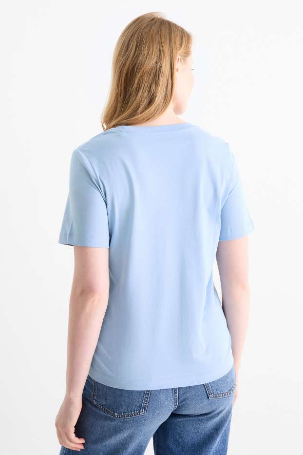Damen - T-Shirt - Regular Fit - hellblau