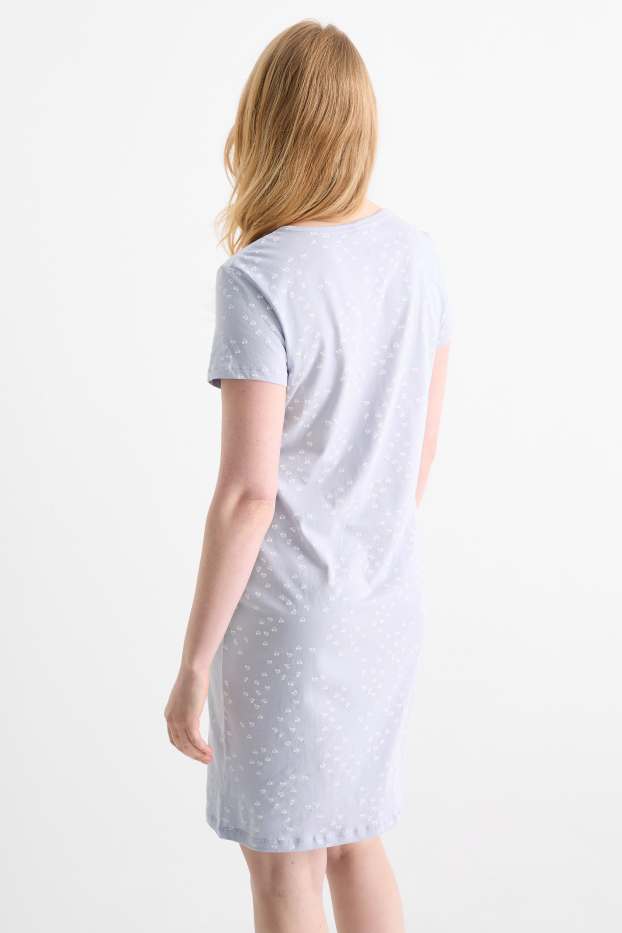 Donna - Camicia da notte - fantasia - viola chiaro