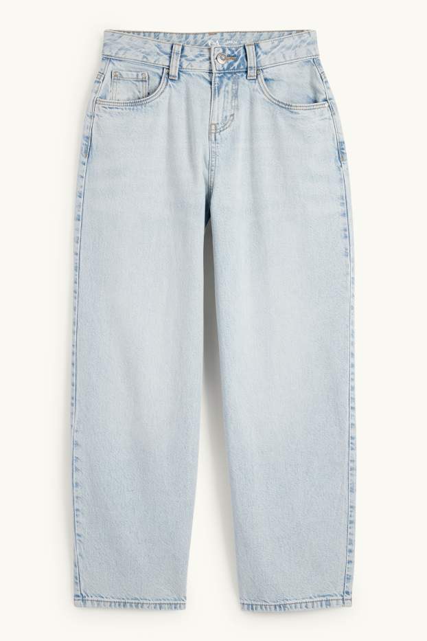 Copii - Fete - Balloon jeans - denim-albastru deschis