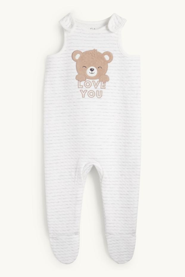 Unisex - Ossets - conjunt de pijama d’una peça - 2 peces - blanc