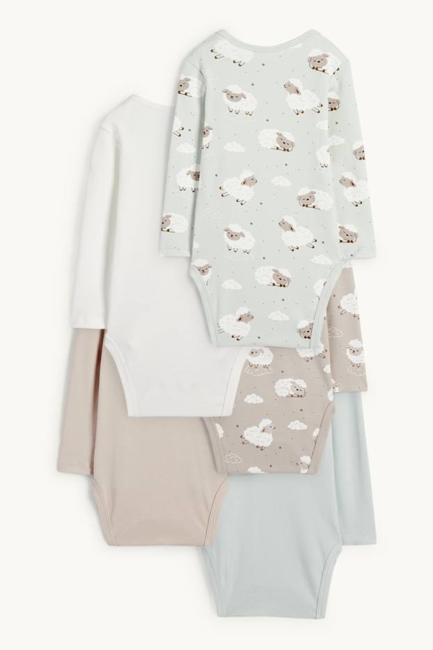 Unisex - Paquet de 5 - ovelletes - bodi per a nadó - verd menta