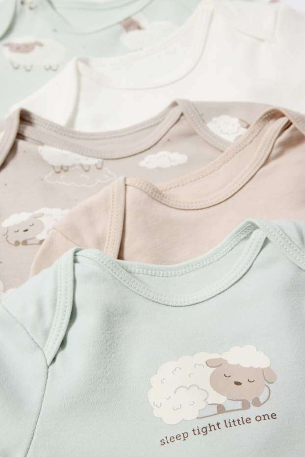Unisex - Paquet de 5 - ovelletes - bodi per a nadó - verd menta