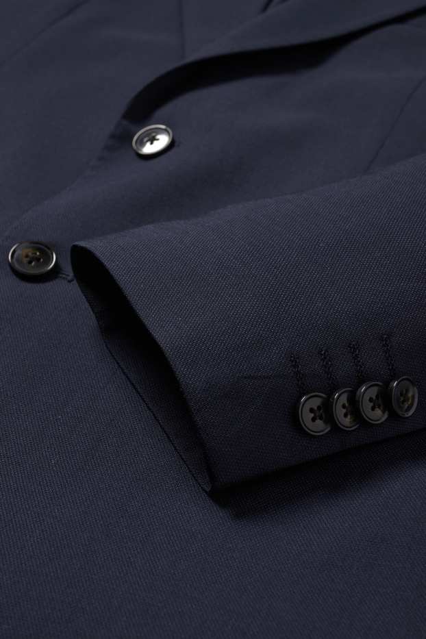 Hommes - Veste de costume en laine vierge - regular fit - bleu foncé