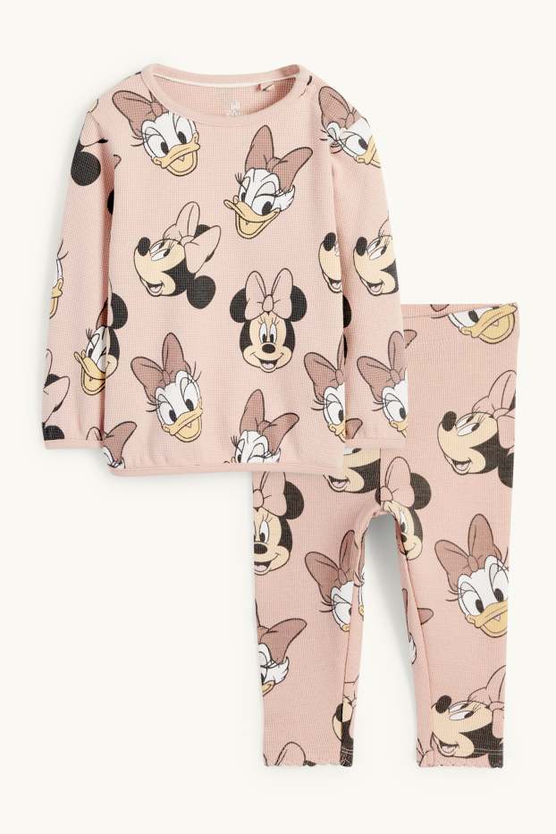 Baby Girls - Disney - baby outfit - 2 piece - textured - rose