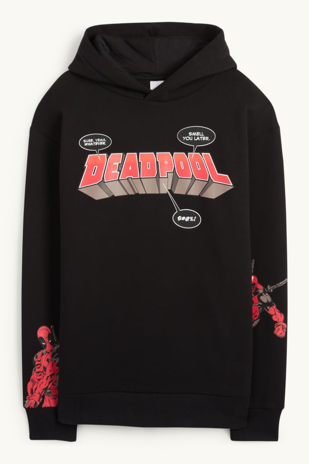 Enfants garçons - Deadpool - sweat à capuche - noir