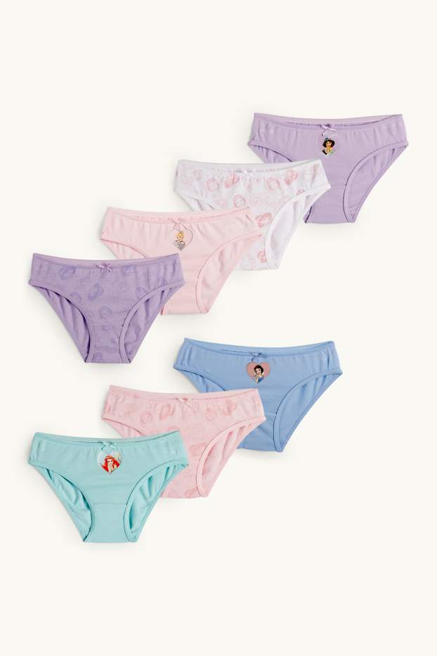 Children Girls - Multipack of 7 - Disney Princess - knickers - rose