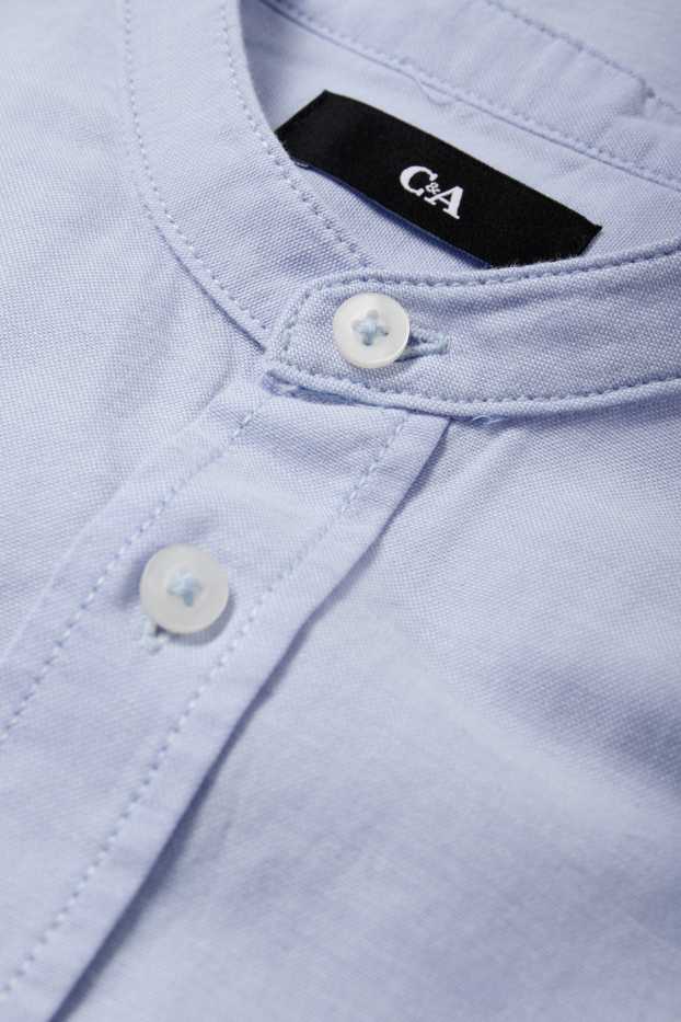 Herren - Hemd - Regular Fit - Stehkragen - hellblau