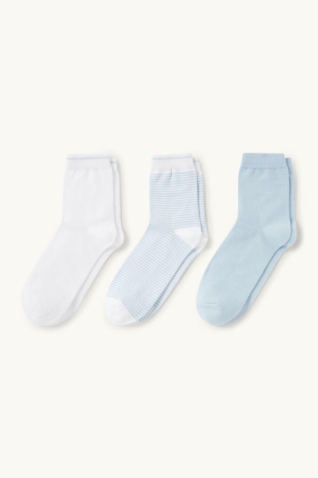 Donna - Confezione da 3 - calze - azzurro