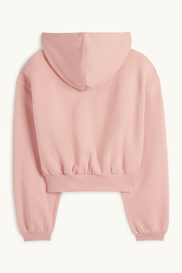 Damen - Crop Hoodie - rosa