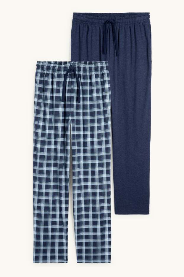 Men - Multipack of 2 - pyjama bottoms - dark blue