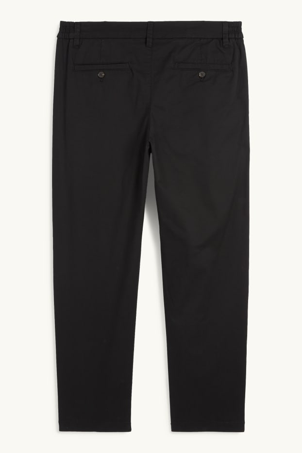 Pánské - Kalhoty chino - tapered fit - černá