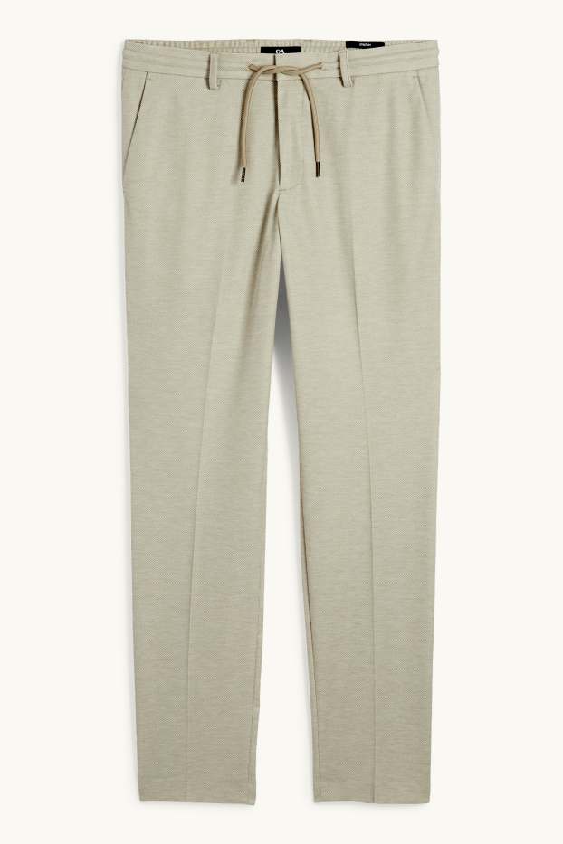 Bărbați - Pantaloni modulari - slim fit - structurați - bej