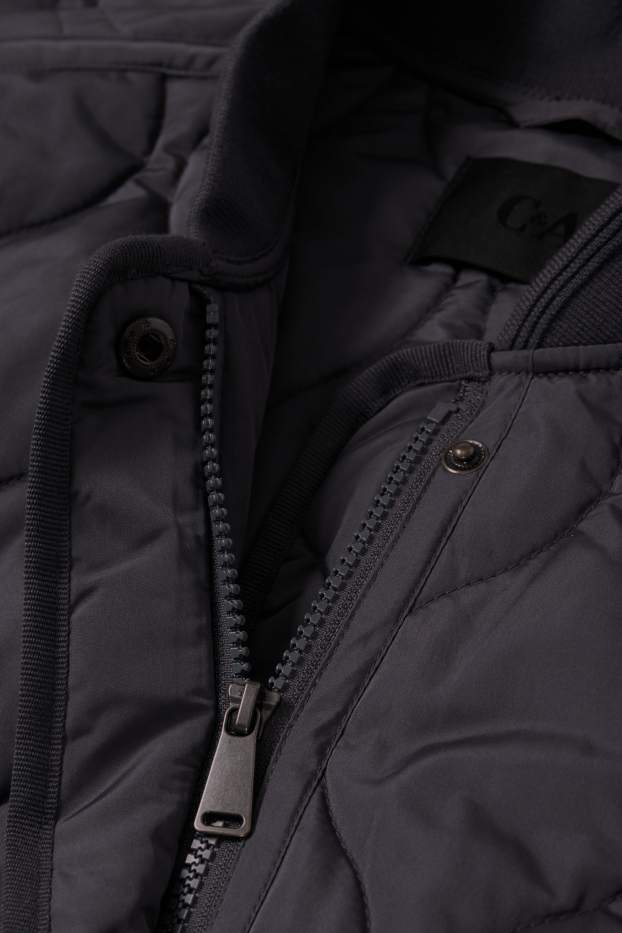 Women - Quilted coat - water-repellent - dark blue