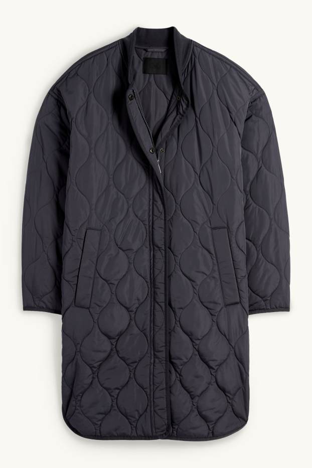 Women - Quilted coat - water-repellent - dark blue