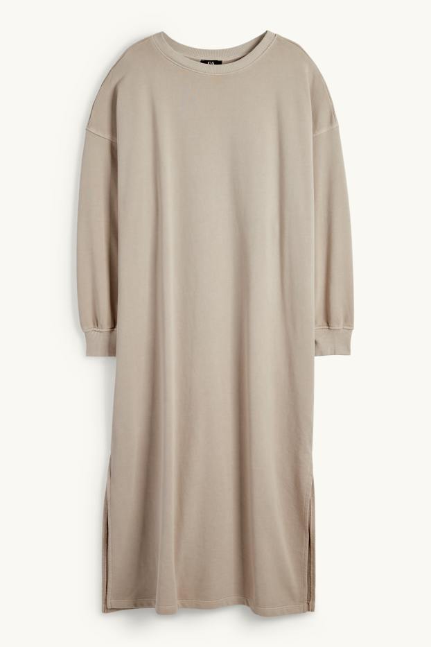 Donna - Vestito in felpa - beige