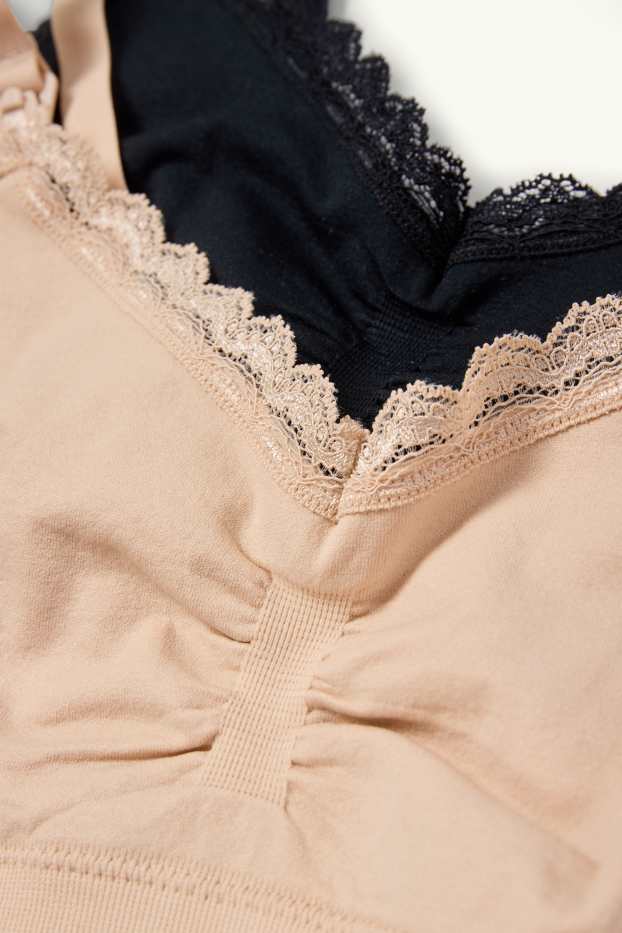 Women - Multipack of 2 - nursing bra - beige