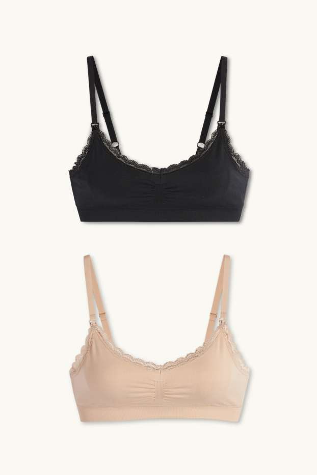 Women - Multipack of 2 - nursing bra - beige