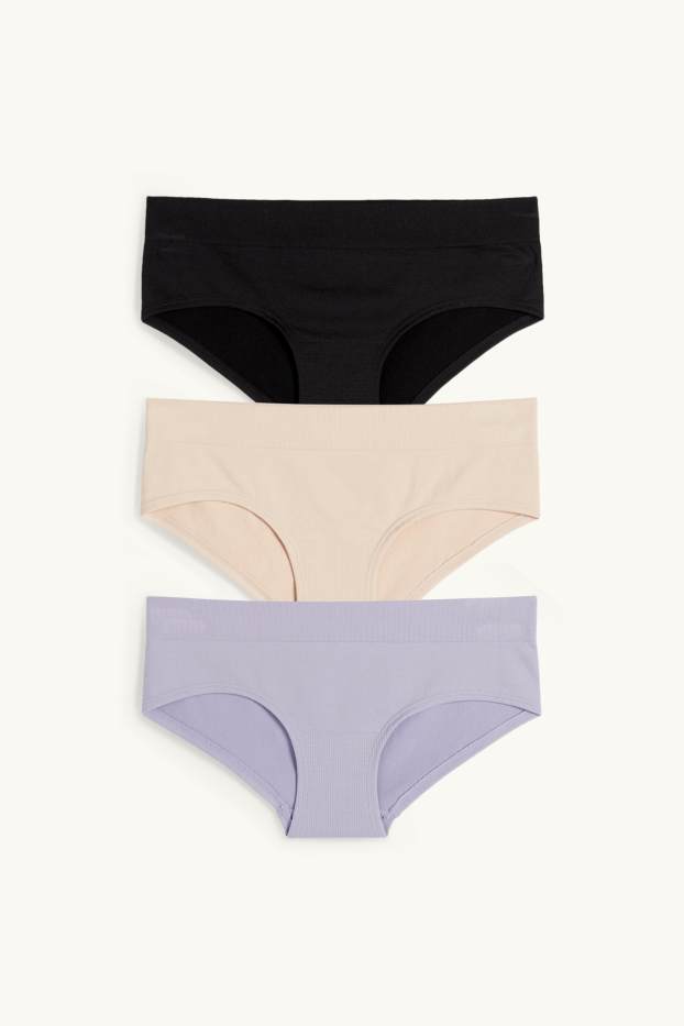 Women - Multipack of 3 - hipster - seamless - violet