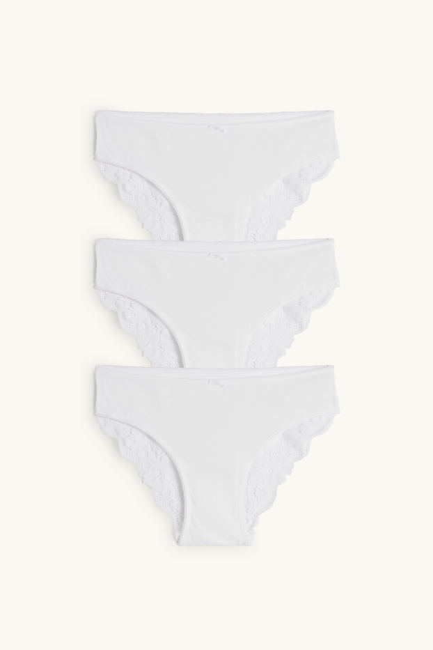 Mujer - Pack de 3 - braguitas - blanco roto
