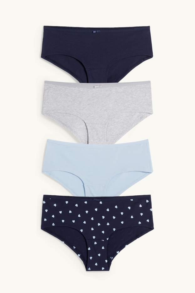 Damen - Multipack 4er - Hipster - dunkelblau