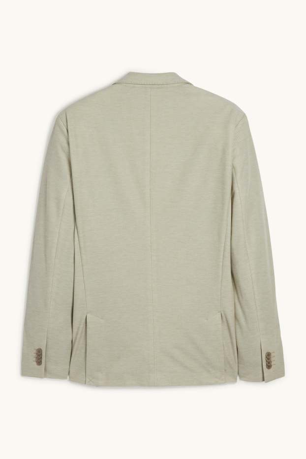 Hommes - Veste de costume - slim fit - texturé - beige chiné