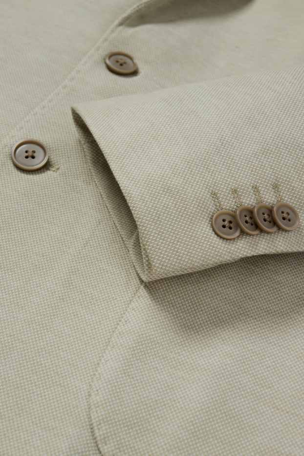 Hommes - Veste de costume - slim fit - texturé - beige chiné