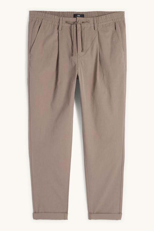 Hommes - Chino - regular fit - gris foncé