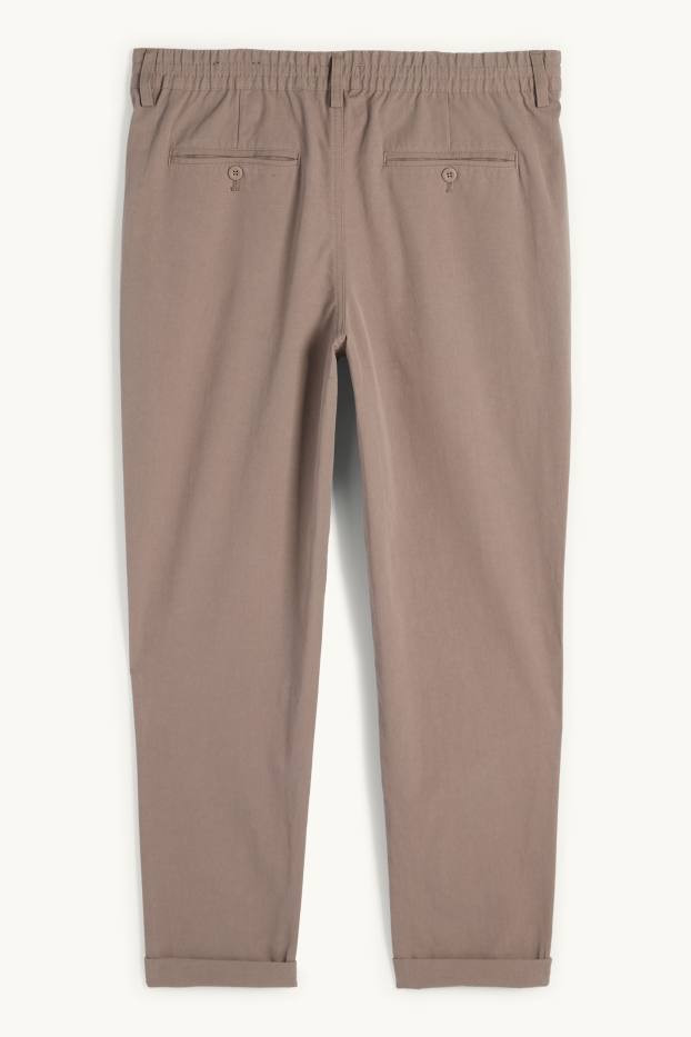 Hommes - Chino - regular fit - gris foncé